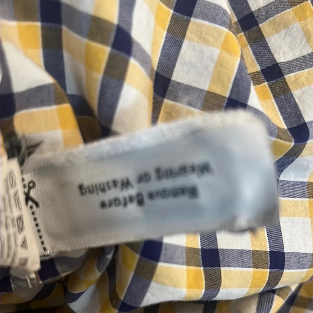 J. Crew Yellow and Blue Casual Button Down Shirt J Crew XL